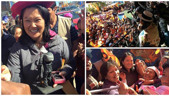 ​Keiko Fujimori arriba a Jauja  para partir rumbo a Huancavelica y Ayacucho