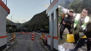 Huánuco: Rescatan a policía que se lanzó al río Huallaga para evitar ser linchado por turba en paro de transportistas (VIDEO)