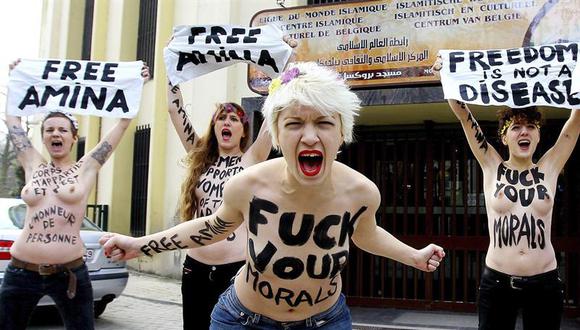 Manifestantes de Femen protestan contra el Islam 