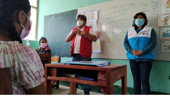 Comitiva de la Gerencia Regional de Educación llegó hasta el distrito de Ongón, ubicado en la provincia de Pataz.
