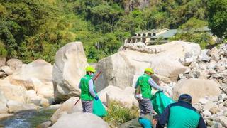 Retiran cuatro toneladas de basura de ríos que cruzan distrito de Machu Picchu