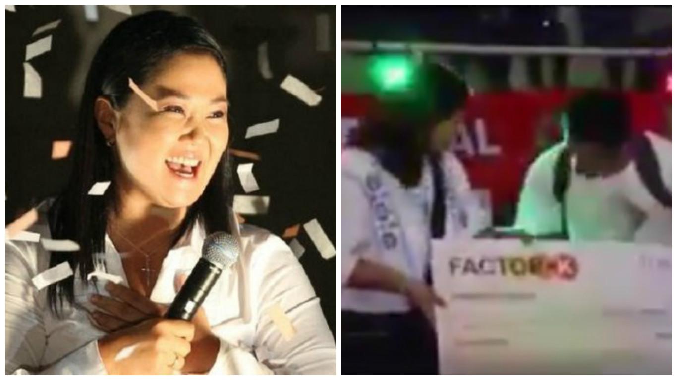 Keiko Fujimori: Candidata presidencial entregó 'cheque' en evento de Factor K (VIDEO) 