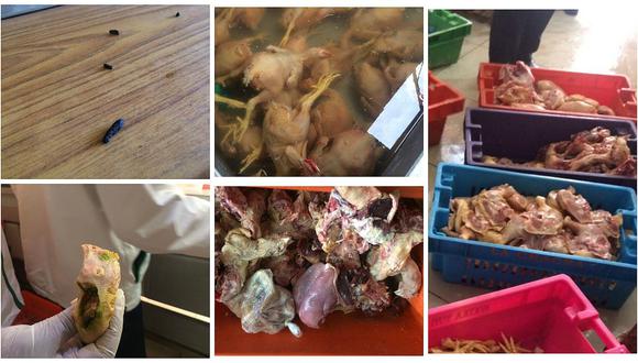 Así se almacenan carne de pollo y cerdos en locales de Huancayo (VIDEO)