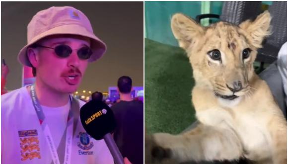 Fueron a comprar cerveza en Qatar, conocieron a un jeque y terminaron en su casa jugando con leones. (Foto: @talkSPORT y @digitlprofiting)