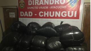 Policía incauta 380 kilos de hoja de coca ilegal durante operativo en Ayacucho