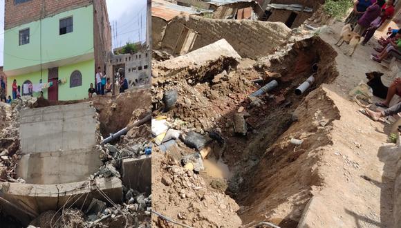 Vecinos de la parte alta de la ciudad de Huánuco viven atemorizados ante un posible derrumbe de sus casas/Foto: Correo