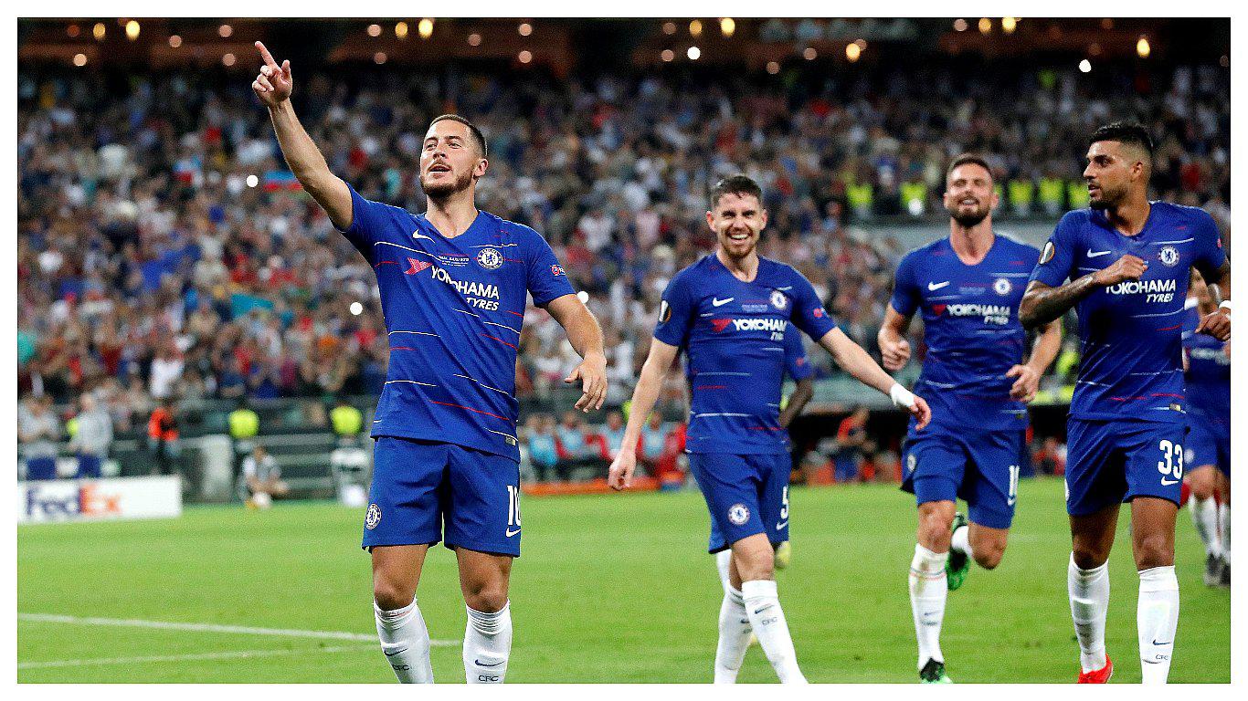 ​Eden Hazard se despidió del Chelsea ganando la Europa League