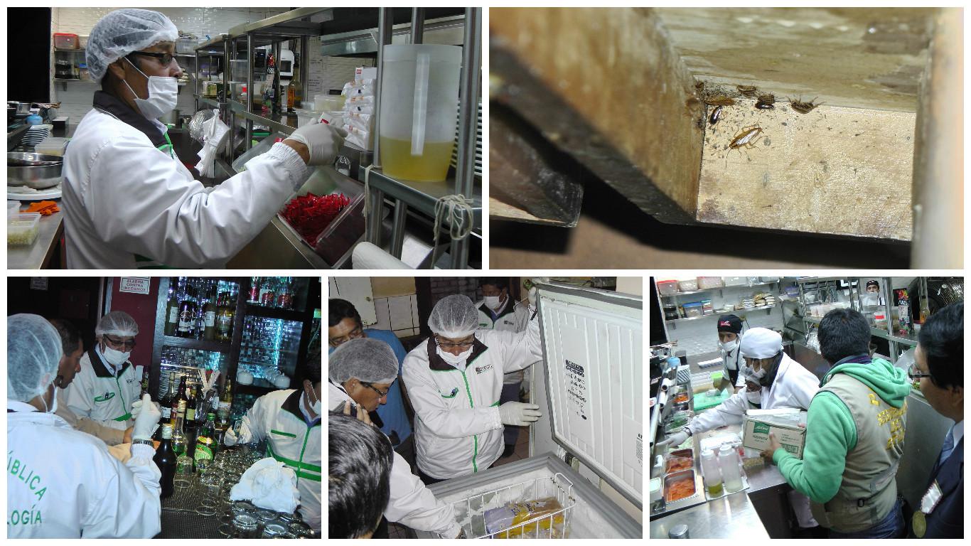 Hallan cucarachas en pollerías y pizzerías de exclusiva zona de Huancayo