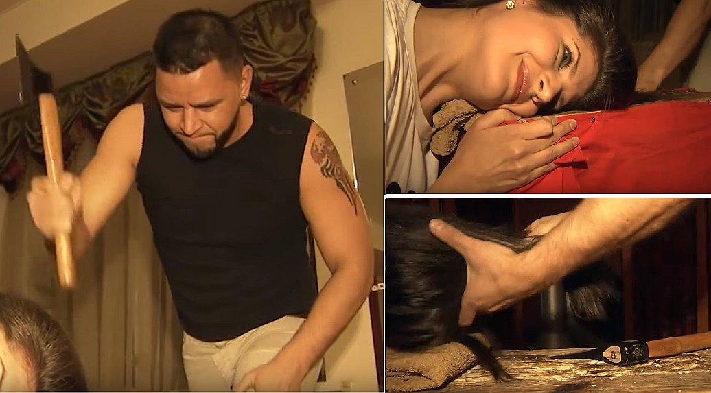 ¡Impactante! Este peluquero prefiere usar hacha en lugar de tijeras (VIDEO)