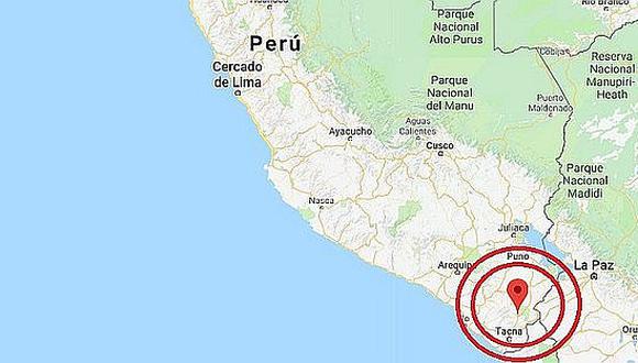 Tacna: Sismo de magnitud 4.3 se registra al sureste