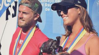 Peruanos Miguel Tudela y Sol Aguirre se lucieron en Chile y ganaron torneo de surf