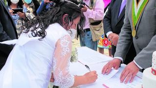 En pandemia, unas 471 parejas se casan en Huancayo, mientras que 82 deciden el divorcio