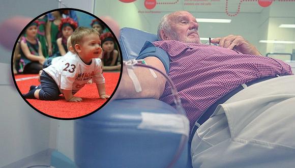 Hombre que donaba sangre a bebés todas las semanas durante 60 años se "jubiló"