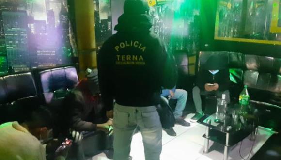 Policías del grupo “Terna” intervinieron el karaoke denominado “Norebang Club”. (Foto: Difusión)