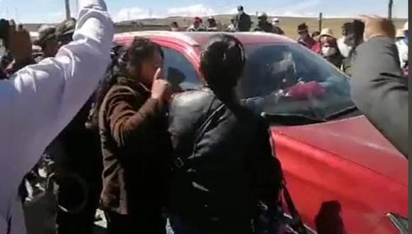 Nilda Sulca, se vio obligada a retirarse de los exteriores del penal de Alto Puno. (Foto: Difusión)