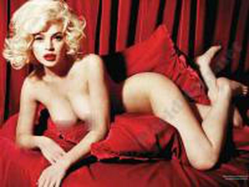 Lindsay Lohan desnuda al estilo de Marilyn Monroe