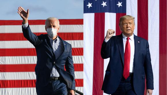 Joe Biden y Donald Trump se disputan la Presidencia de Estados Unidos. (Fotos: Angela Weiss y SAUL LOEB / AFP)