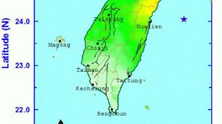 Terremoto de 6,3 grados sacudió Taiwán