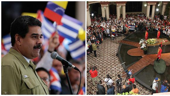 Fidel Castro: Nicolás Maduro le rindió homenaje frente a tumba de Hugo Chávez 