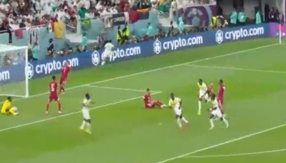 Senegal anotó el 3-0 sobre Qatar en el grupo A del Mundial. Foto: DIRECTV Sports.