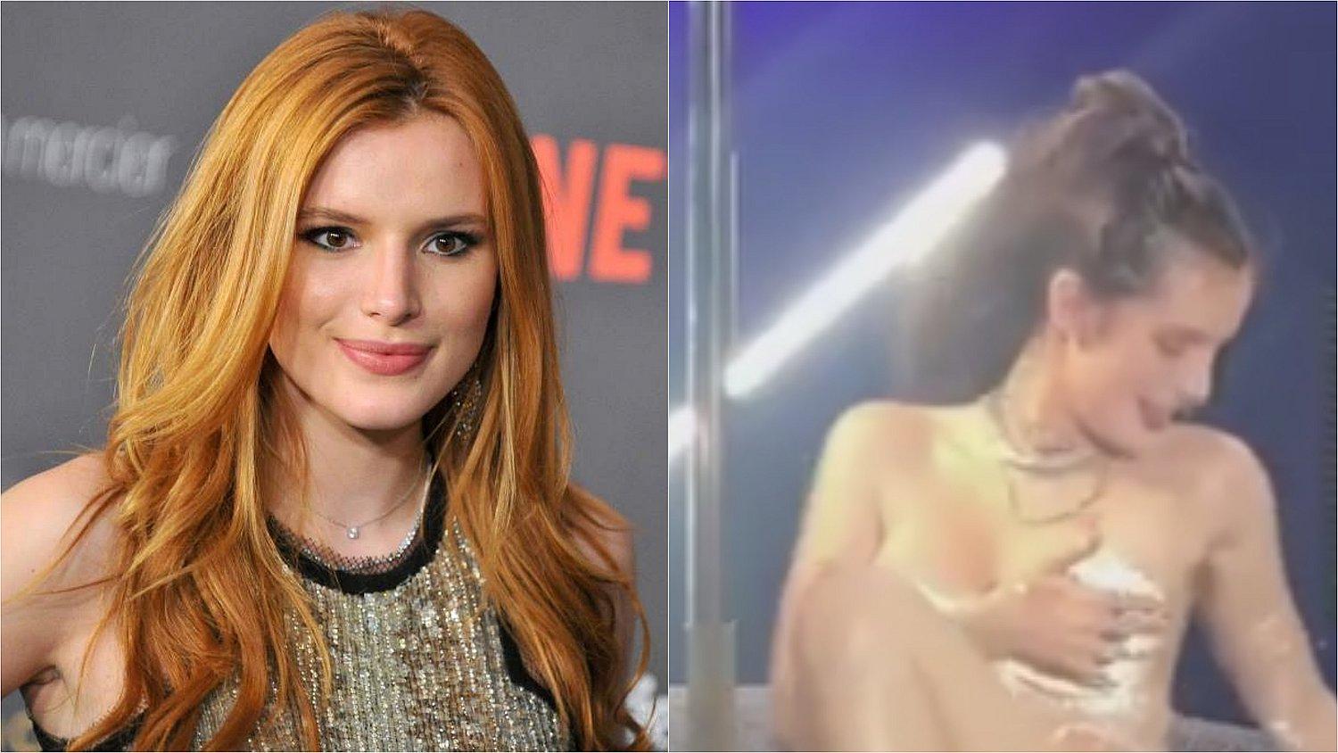Bella Thorne mostró más de la cuenta en una sesión de fotos (VIDEO)