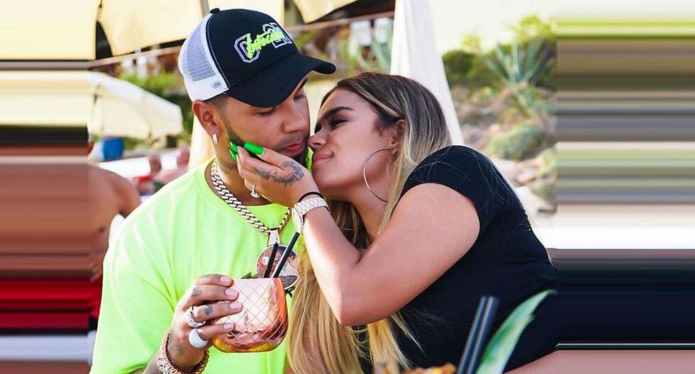 Karol G vivió desde la primera fila el concierto de su pareja Anuel AA