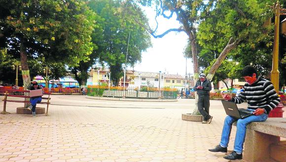 San Jerónimo es el primer distrito de Junín que  ya tiene wi-fi en su plaza 