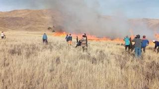 Azángaro: ciudadana muere calcinada tras incendio forestal en Santiago de Pupuja