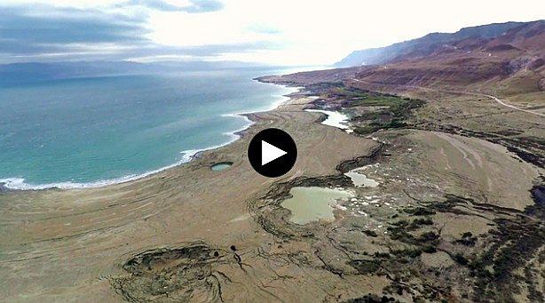 ​Impresionante retroceso del Mar Muerto captado por drone