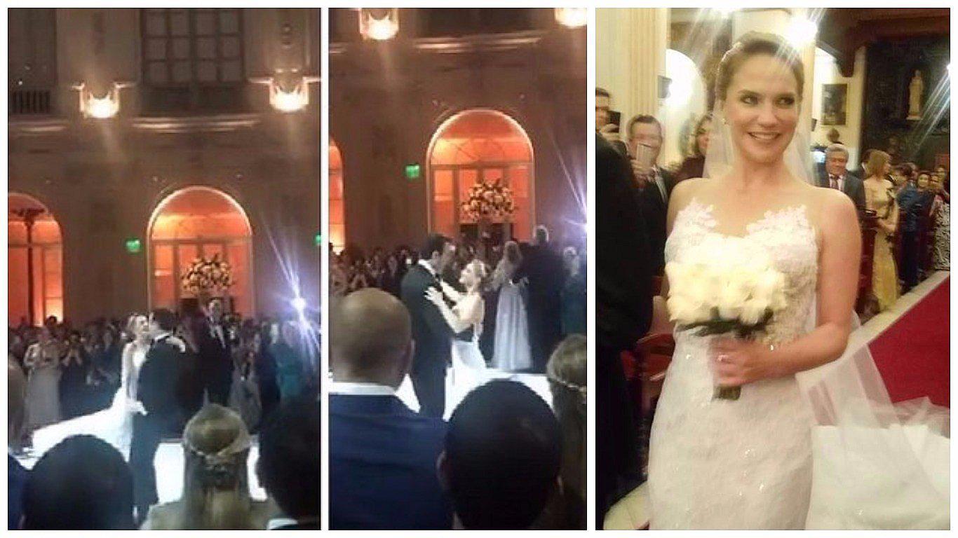 Así fue el primer baile de casada de Luciana León con el economista Augusto Narvarte (VIDEO)