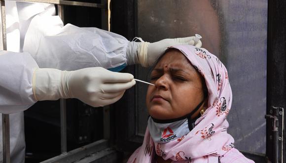 La India cruzó este lunes la barrera de los 7,5 millones de contagios de coronavirus. (Foto: Sajjad HUSSAIN / AFP)