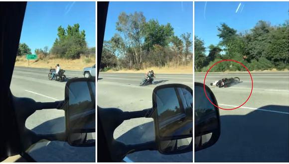 YouTube: motociclista sufre escalofriante caída tras perder el control (VIDEO)