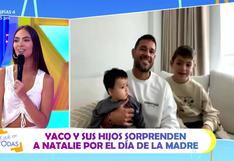 Natalie Vértiz recibe sorpresa de Yaco Eskenazi por el Día de la Madre (VIDEO)