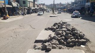 Comerciantes de la plataforma del Avelino exigen obra en avenida Vidaurrazaga