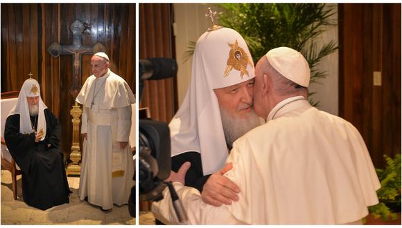 Papa Francisco y el patriarca ruso Kiril se abrazan en encuentro histórico
