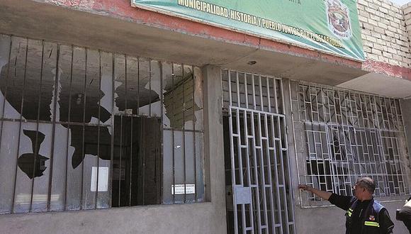 Lambayeque: Delincuentes atacan local de Municipalidad de Callanca, en Monsefú  