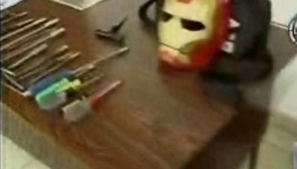 Delincuente usaba máscaras de Ironman para robar autopartes