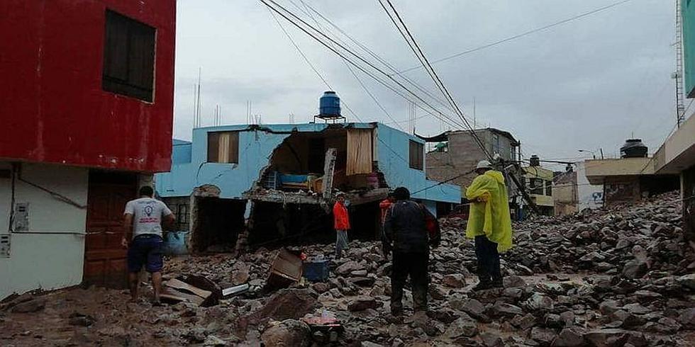 Las imágenes del huaico que azotó Aplao  (FOTOS)