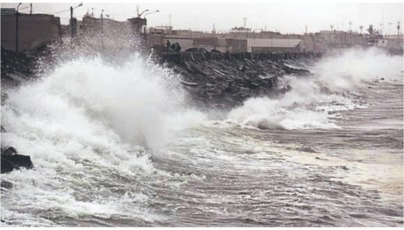COER Áncash informa que situación anómala del mar se produce desde el jueves y se prolongará hasta el martes.