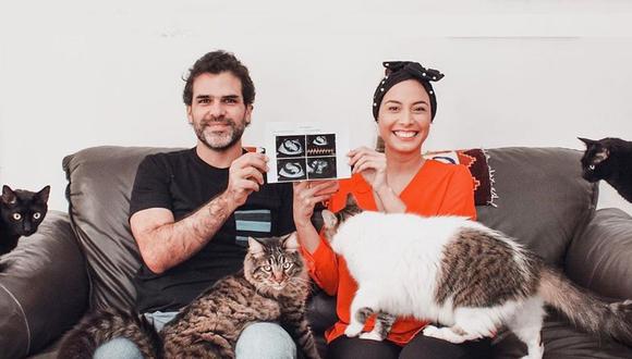 Natalia Salas y su pareja Sergio Coloma seguirán criando a sus gatos. (Instagram)