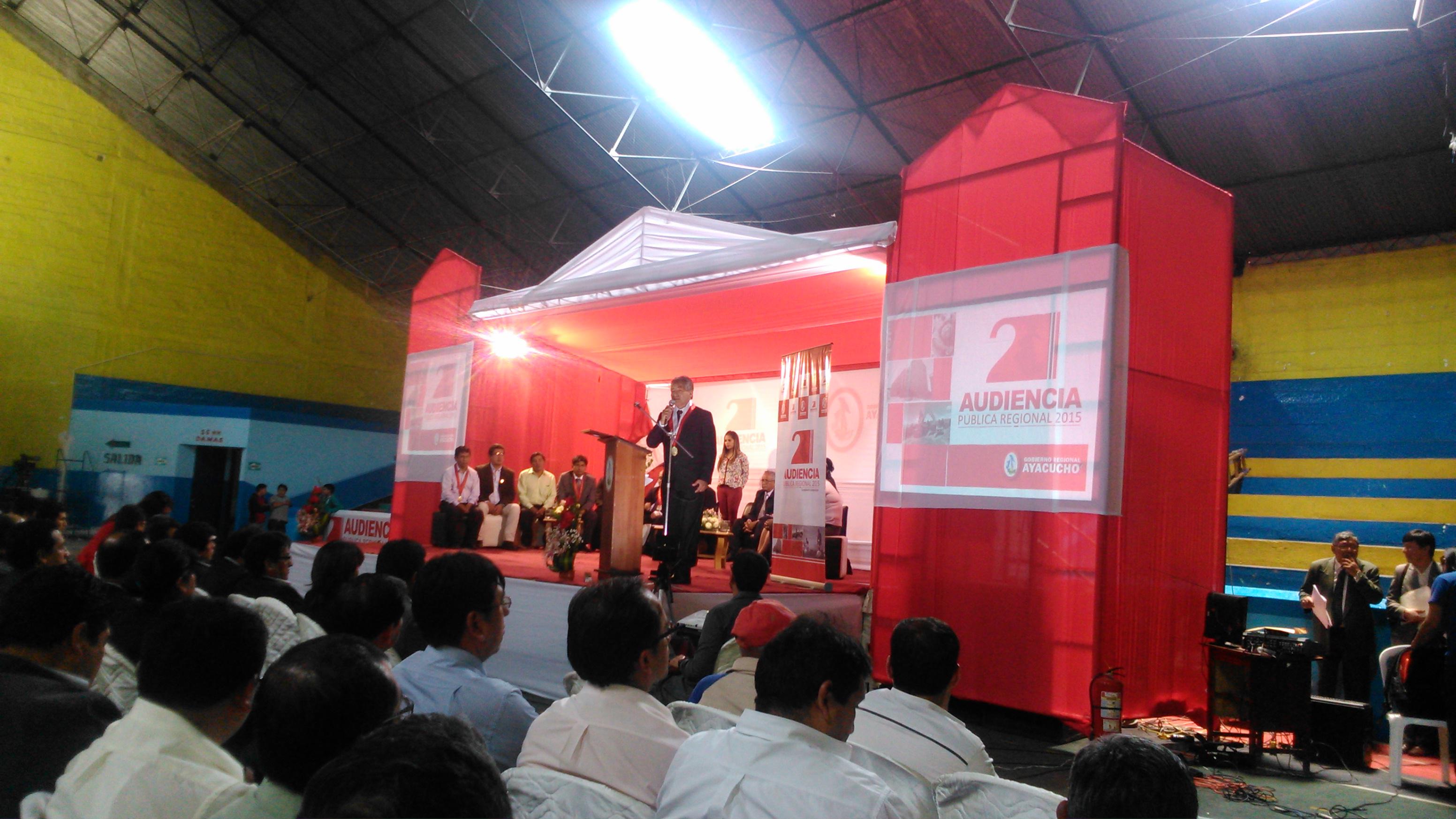 Audiencia Pública del Gobierno Regional de Ayacucho fue "un saludo a la bandera"