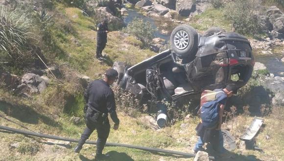 Accidente de tránsito se registró en el cruce al caserío de Pango, ubicado en la provincia otuzcana. (Foto: Karin Zelada)