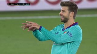 El gesto de Gerard Piqué “desde la computadora” luego que el VAR anule el gol de Lionel Messi (VIDEO)