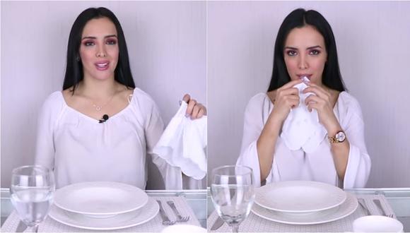 Rosángela Espinoza te enseña a cómo comportarte en la mesa en su segundo video de YouTube 
