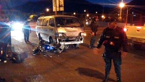 Motociclista grave por aparatoso accidente en Moquegua