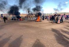 Comuneros toman polígono del Aeropuerto de Chinchero y queman llantas (VIDEO)