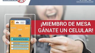 Miembros de mesa tienen la opción de ganar un celular: ONPE lanzó sorteo