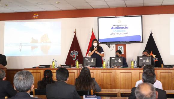 Gobernadora de Arequipa informó gasto presupuestal en primera Audiencia Publica del 2022