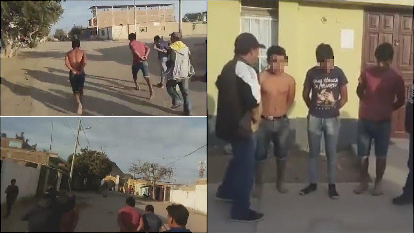 Rondas capturan a presuntos ladrones, los castigan con ejercicios y luego los entregan a la Policía 