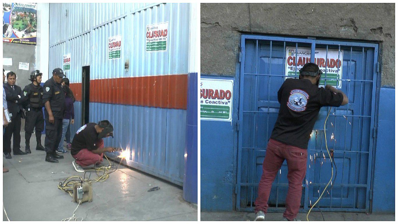 Municipalidad suelda puertas de terminal informal y bar clandestino 